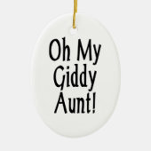Décoration En Céramique Oh Ma Tante Giddy ! (Devant)