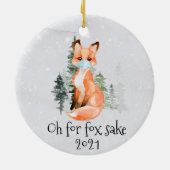 Décoration En Céramique OH pour Fox Sake 2021 Masque visage Noël (Dos)