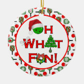 Décoration En Céramique Oh Quel Amusant Noël Pickleball Paddles (Devant)