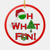 Décoration En Céramique Oh Quel Amusant Pickball De Noël (Dos)