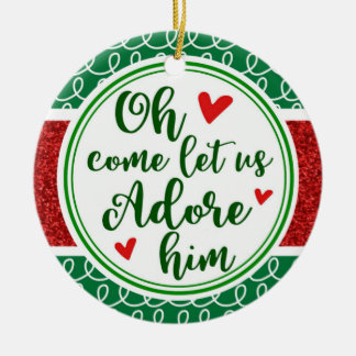 Décoration En Céramique Oh viennent nous a laissés l'adorer Noël de foi de