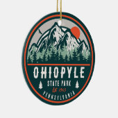 Décoration En Céramique Ohiopyle State Park Pennsylvania Retro Sunset (Droite)