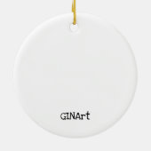 Décoration En Céramique Oie blanche mignonne (Dos)