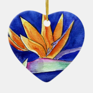 Décoration En Céramique Oiseau du Paradis Fleur Pendentif de l'ornement