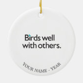 Décoration En Céramique Oiseaux bien avec d'autres (Dos)