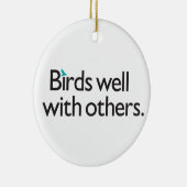 Décoration En Céramique Oiseaux bien avec d'autres (Droite)