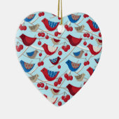 Décoration En Céramique Oiseaux et pommes d'hiver (Droite)