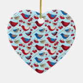 Décoration En Céramique Oiseaux et pommes d'hiver (Dos)