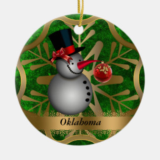 Décoration En Céramique Oklahoma State Christmas Orament