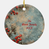 Décoration En Céramique Old Victorian Rustic Family Personalized (Dos)