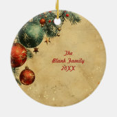 Décoration En Céramique Old Victorian Rustic Family Personalized (Dos)