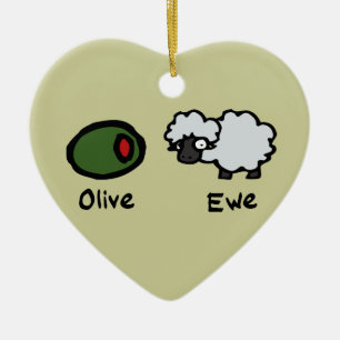 Décoration En Céramique Olive Ewe