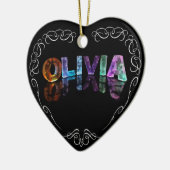 Décoration En Céramique Olivia nommée - nom dans les lumières (Gauche)