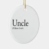 Décoration En Céramique Oncle, Funcle Définition moderne Noir et blanc (Droite)