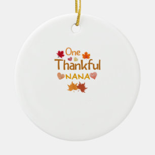 Décoration En Céramique one thankful nana thanksgiving day familching