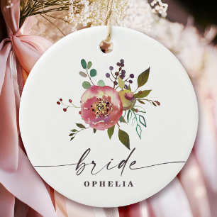 Décoration En Céramique Ophelia Cottagecore Rose Floral Poussiéreuse Marié