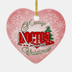 DÉCORATION EN CÉRAMIQUE OPTOMETRIST DOCTOR MERRY CHRISTMAS
