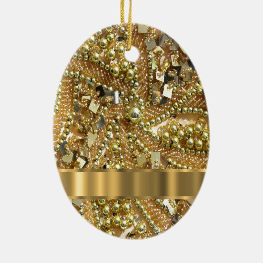 Décoration En Céramique Or élégant bling (Dos)