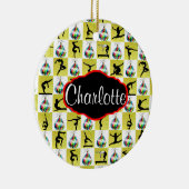 DÉCORATION EN CÉRAMIQUE OR PERSONNALISÉ GYMNAST NOËL ORNAMENT (Droite)