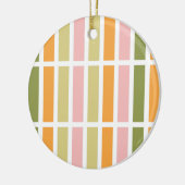 Décoration En Céramique Or rose orange et rayures vertes (Gauche)