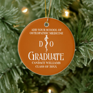 Décoration En Céramique Orange Ostéopathic Médicale School Graduation