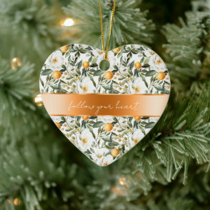Décoration En Céramique Oranges florales romantiques Sicile Italienne