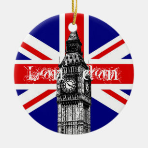 Décoration En Céramique Organisation du drapeau de Big Ben London