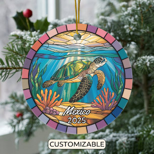 Décoration En Céramique Organisation mexicaine personnalisée, tortue de me