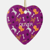 Décoration En Céramique Origami Chiens 1 Mémorial Photo (Droite)