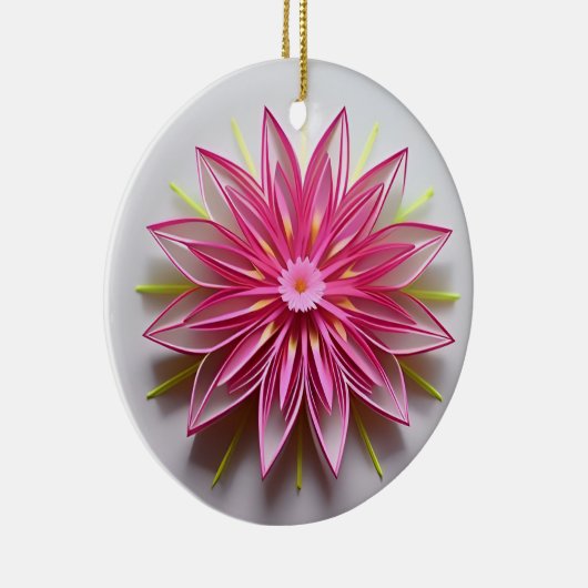 Décoration En Céramique Origami rose complexe (Droite)