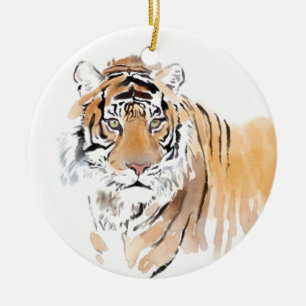 Décoration En Céramique Original Watercolors Tiger Year 2022 personalized