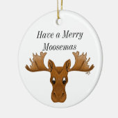 Décoration En Céramique Orignaux d'ornement, joyeux moosemas (Gauche)