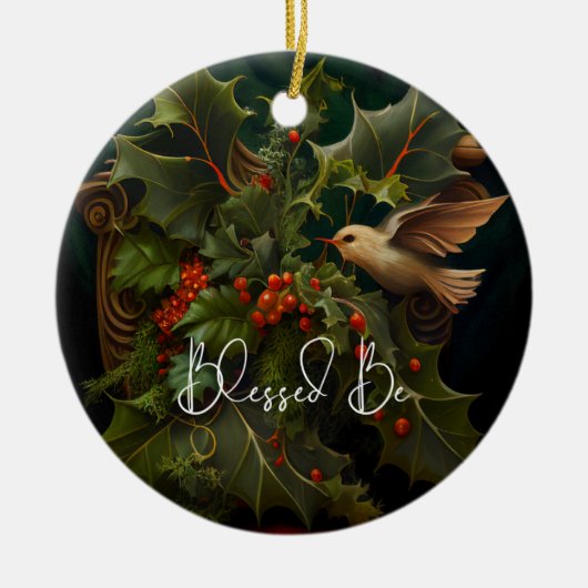 Décoration En Céramique Ornament Holly et Ivy (Devant)