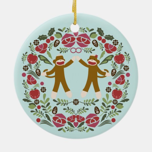 Décoration En Céramique Ornament Joie de Singe Sock (Dos)