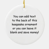 Décoration En Céramique Ornament Personnalisé Tennis Star Keepsaké (Dos)