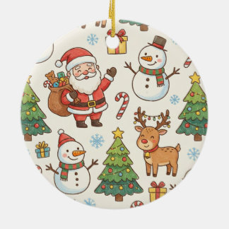 Décoration En Céramique ornament santa 