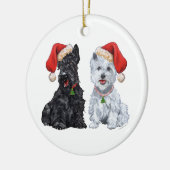 Décoration En Céramique Ornament Scottie & Westie (Gauche)