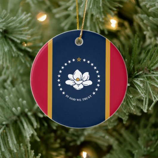 Décoration En Céramique Ornament with flag of Mississippi State, USA (Arbre)