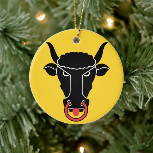 Décoration En Céramique Ornament with flag of Uri, Switzerland (Arbre)