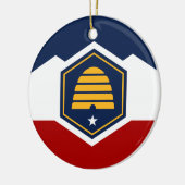 Décoration En Céramique Ornament with flag of Utah, USA (Gauche)