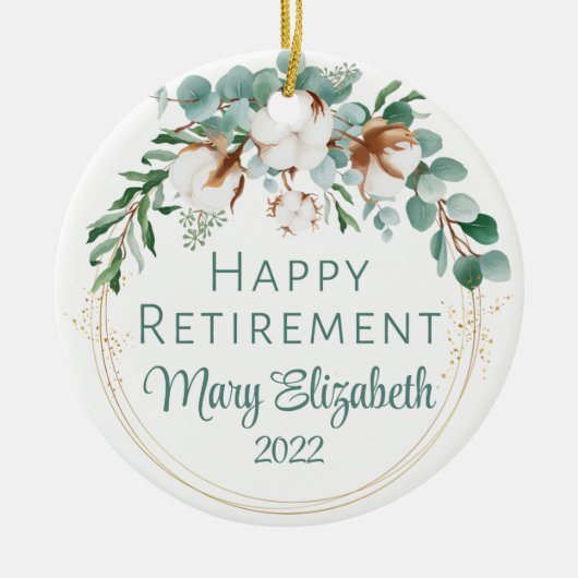 Décoration En Céramique Ornement, coton et eucalyptus (Devant)