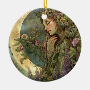 Décoration En Céramique Ostara Lune Croissante
