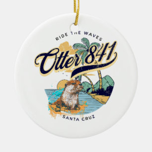 Décoration En Céramique Otter 841 Surfing Otter 841 California Surf Board