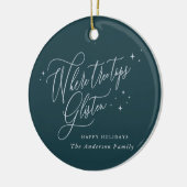 Décoration En Céramique Où les cimes d'arbres gardent Noël (Gauche)