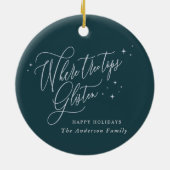 Décoration En Céramique Où les cimes d'arbres gardent Noël (Dos)