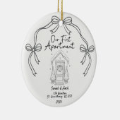 Décoration En Céramique Our First Apartment Custom Year & Names (Droite)