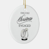 Décoration En Céramique Our First Christmas Engaged 2025 (Droite)