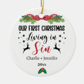 Décoration En Céramique Our First Christmas Living in Sin Funny Couple (Devant)