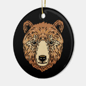 Décoration En Céramique Ours Brown pour l'automne (Gauche)