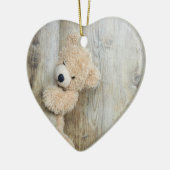 Décoration En Céramique Ours Cute Stuffé Mur Rustique En Bois (Gauche)